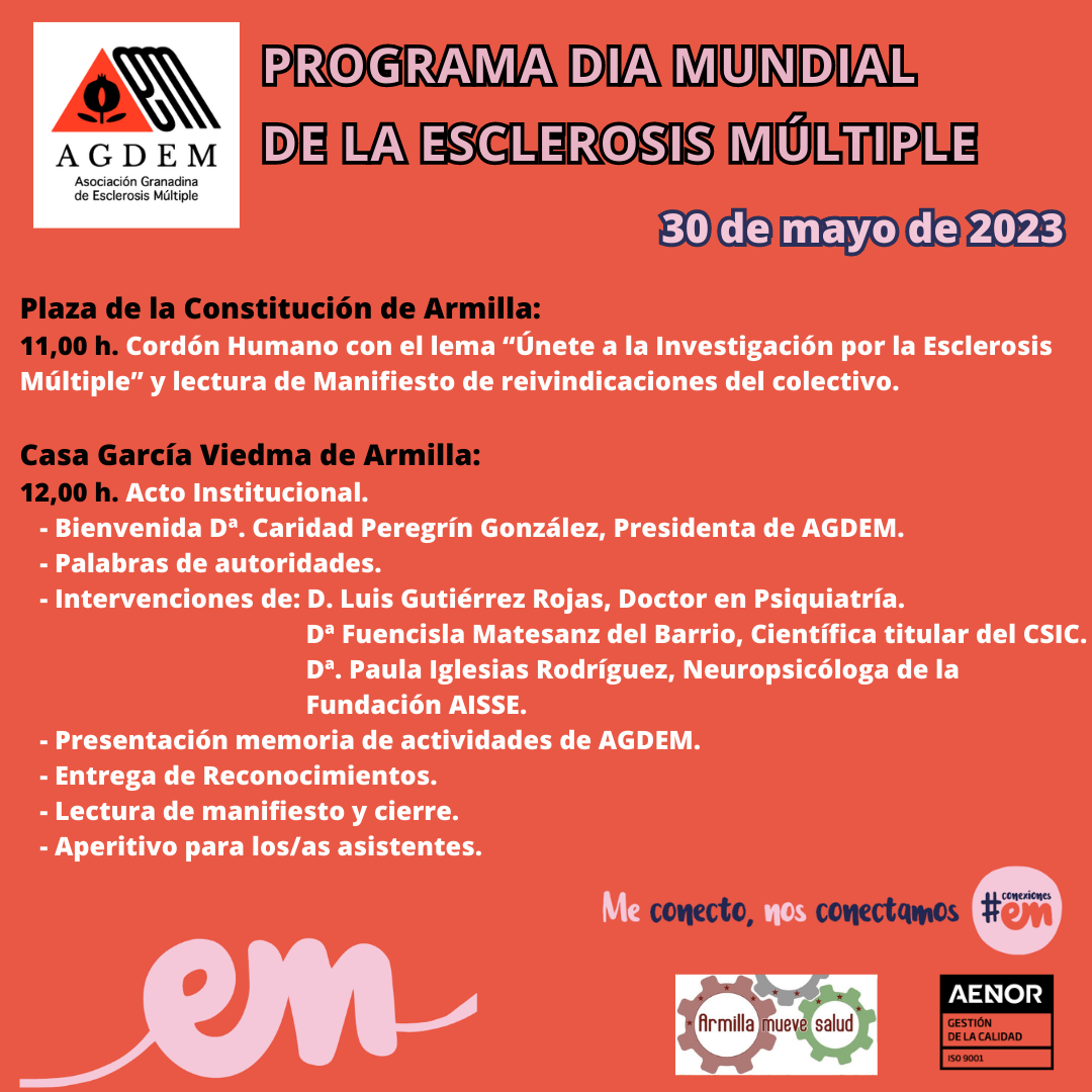 AGDEM celebra mañana, 30 de mayo, el Día Mundial de la Esclerosis Múltiple en Armilla